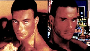 Jean-Claude Van Damme w podwójnej roli na plakacie "Podwójnego uderzenia"
