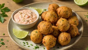 Złociste minipączki z krewetkami, czyli finger food w morskim wydaniu