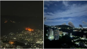 Eksplozje i słupy dymu w stolicy Wenezueli