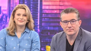 Agnieszka Warchulska i Przemysław Sadowski w "halo tu polsat"