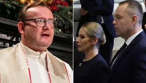 Ksiądz Jarosław Wąsowicz, Karol Nawrocki z żoną Martą Nawrocką