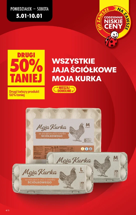 Jaja z rabatem 50% w Biedronce