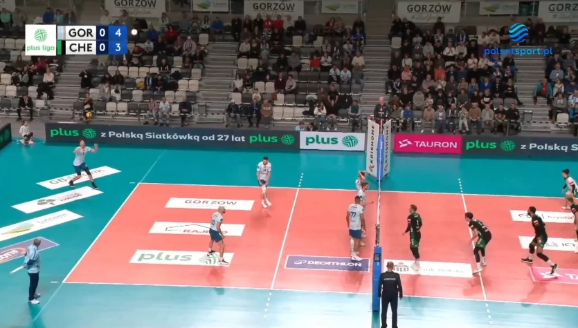 Bloki w meczu Cuprum Stilon Gorzów - InPost ChKS Chełm