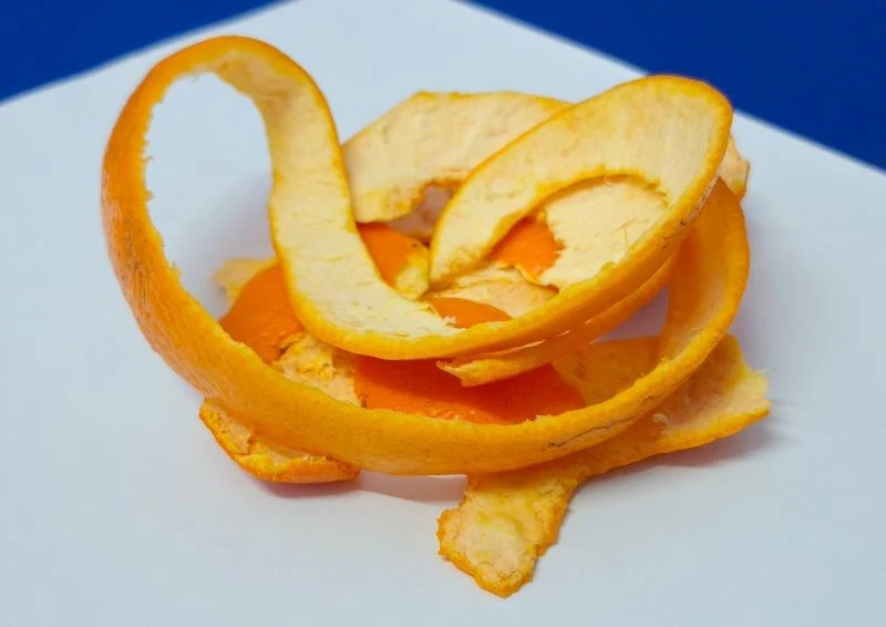 Skórki pomarańczy świetnie nadają się na nawóz pod hortensje.