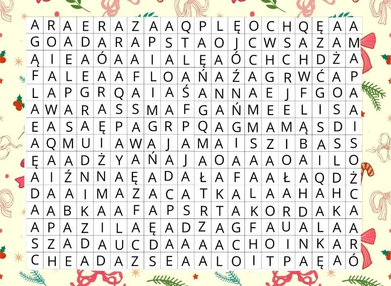 Łamigłówka słowna na Boże Narodzenie