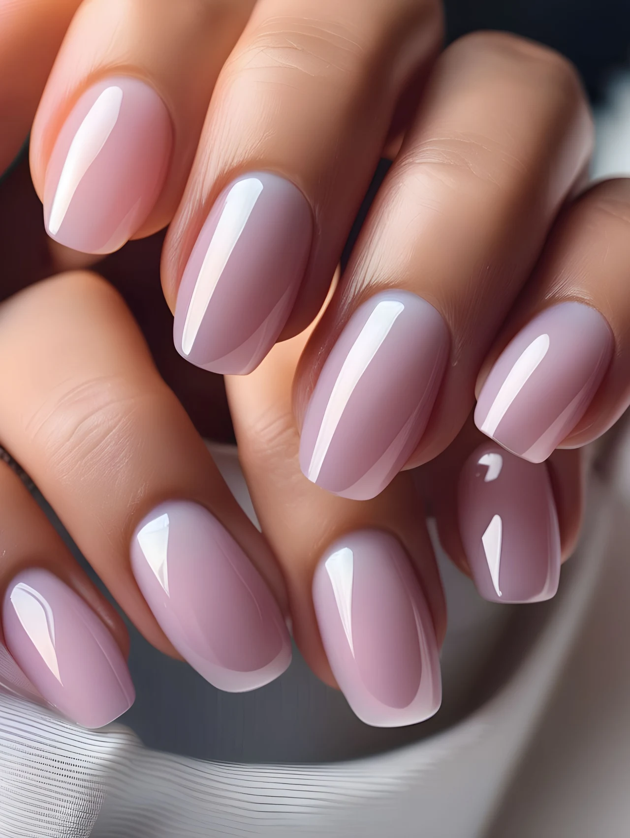 Efekt szkła na paznokciach 