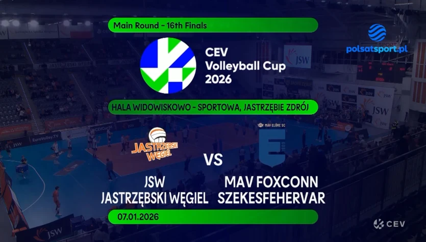 JSW Jastrzębski Węgiel - MAV Foxconn Szekesfehervar. Skrót meczu