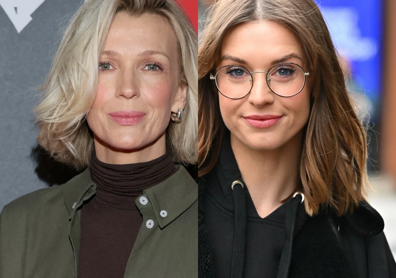 Magda Mołek, Julia Kamińska Dwie kobiety, każda na osobnej połowie zdjęcia, jedna z krótkimi blond włosami, ubrana w ciemną kurtkę z golfem, druga z dłuższymi jasnobrązowymi włosami, okularami i czarną bluzą, obie patrzące wprost do obiektywu.