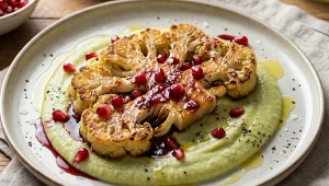 Steki z kalafiora romanesco w glazurze z granatu, czyli esencja kulinarnego minimalizmu