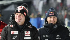 Adam Małysz i trener Maciej Maciusiak