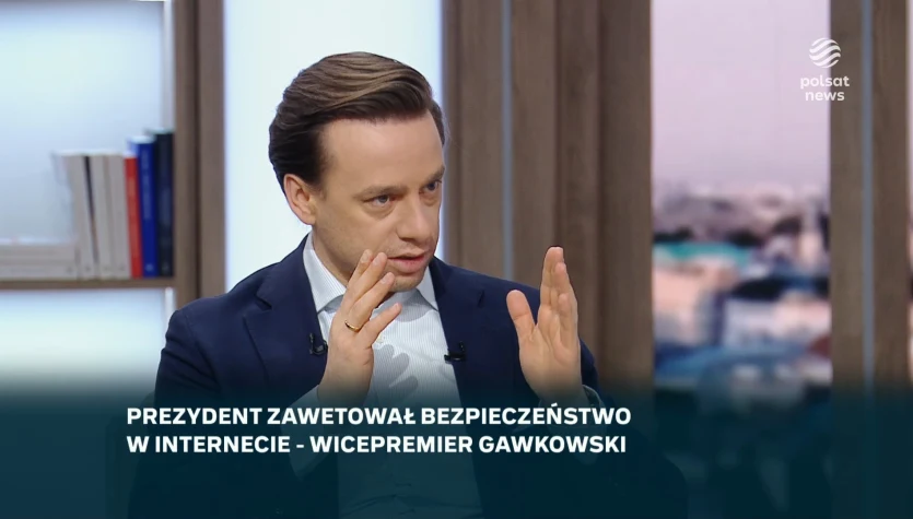 Weto prezydenta do ustawy cyfrowej. Bosak w ''Śniadaniu Rymanowskiego'': Urzędnik premiera decydowałby, co zostaje w internecie, a co nie