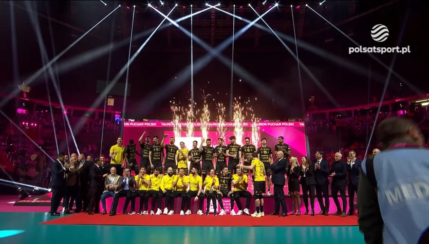 Ceremonia po finale TAURON Pucharu Polski siatkarzy. WIDEO