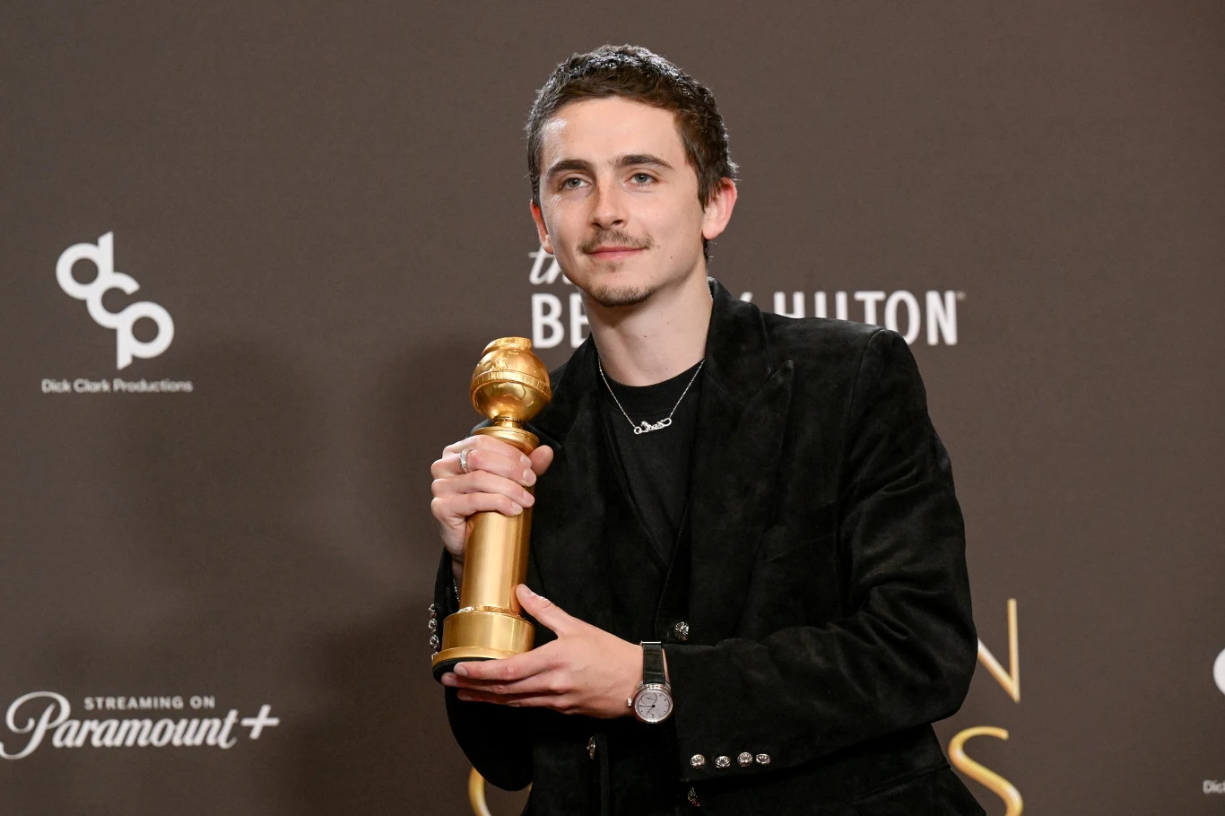 Timothée Chalamet ze Złotym Globem za występ w "Wielkim Martym"