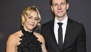 Aleksandra Mirosław na ściance podczas Gali Mistrzów Sportu. Nie była sama