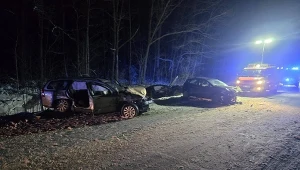 Zderzenie trzech aut w Czarnowcu