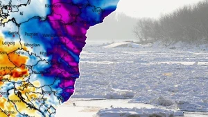 Pokryta lodem Wisła w Warszawie. We wtorek silne mrozy utrzymają się na wschodzie i w centrum, jednak w zachodniej Polsce czeka nas odwilż z gołoledzią