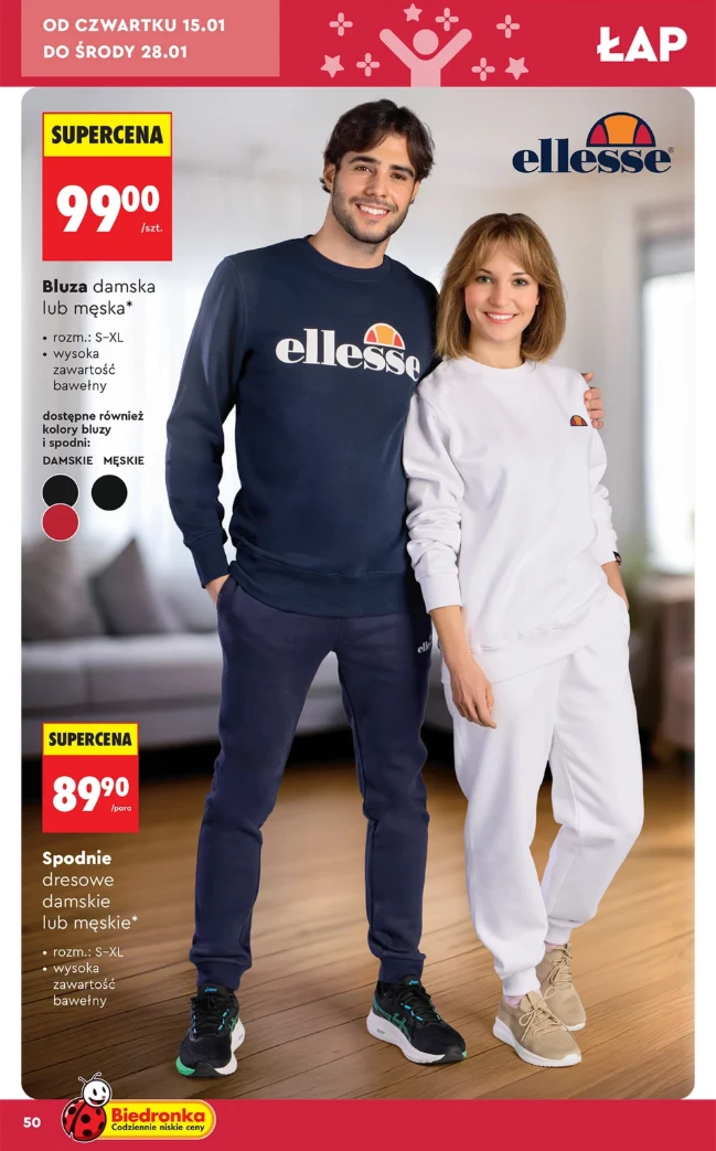 Dresy znanej marki Ellesse trafiają do Biedronki. Start już od 15 stycznia Dresy znanej marki Ellesse trafiają do Biedronki. Start już od 15 stycznia