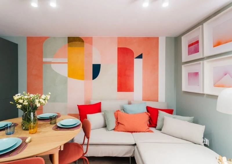 Pomieszczenie zdecydownanie przyciąga wzrok