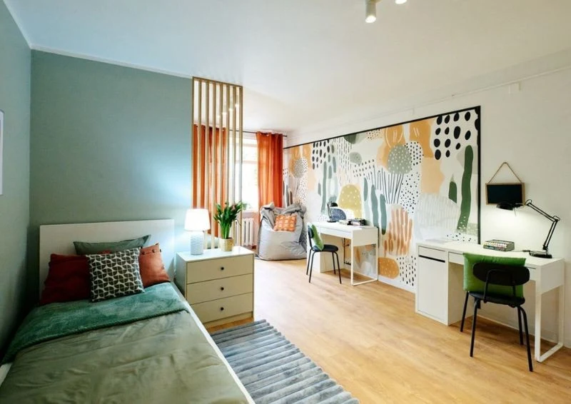 Po remoncie to pomieszczenie z przestrzenią dającą prywatność