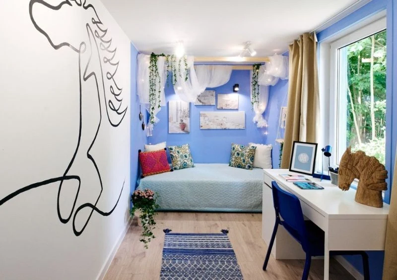 W drugim pokoju dominuje błękit