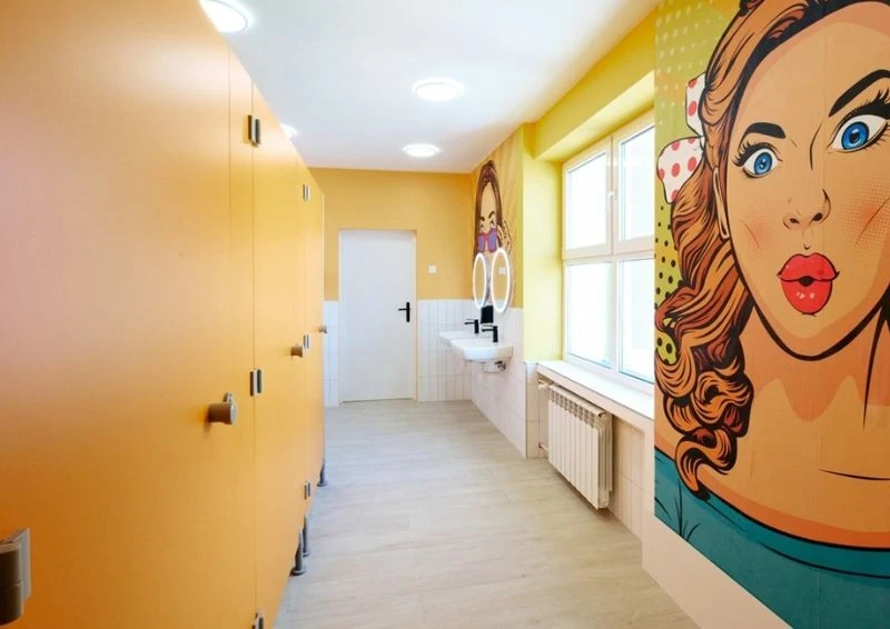 Mocne kolory w łazience