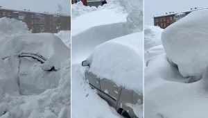 Zaspy wyższe od człowieka, musieli odkopywać auta. Duży problem Rosjan