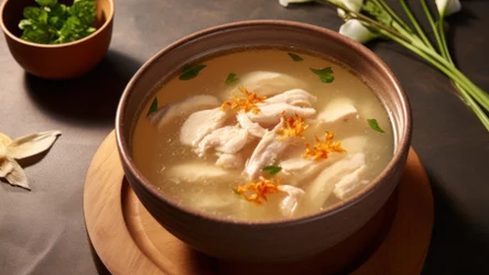 Rozgrzewający bulion imbirowy z karmelizowanym kurczakiem według przepisu Celiny Statkiewicz 