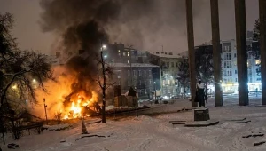 Wybuch drona w centrum Lwowa