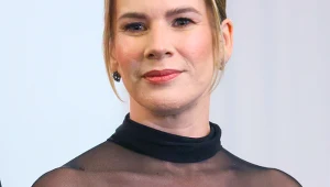 Marta Nawrocka w wieczorowej sukni. Oczy były skierowane tylko na nią