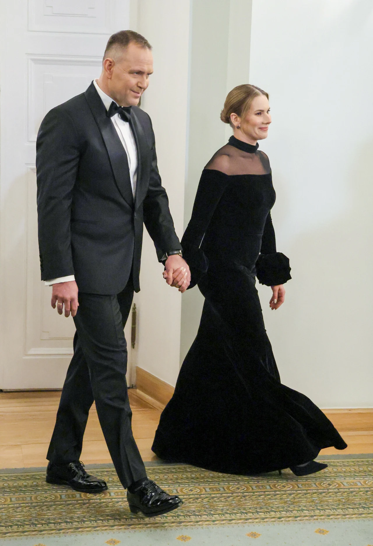 Marta Nawrocka z mężem