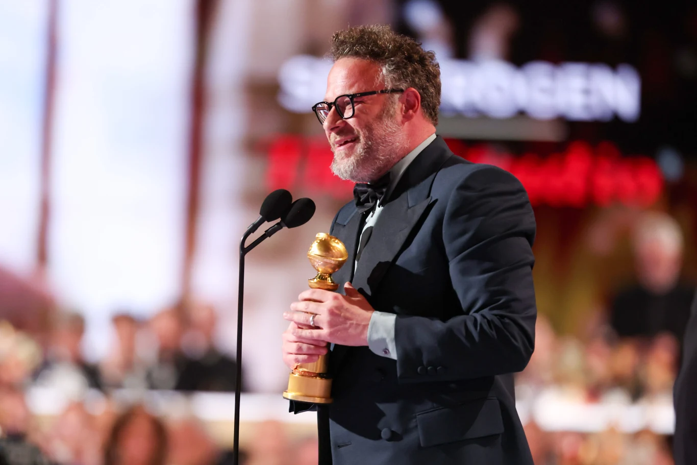 Seth Rogen ze Złotym Globem za występ w serialu "Studio" Seth Rogen ze Złotym Globem za występ w serialu "Studio"