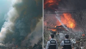 Pożar slumsów w Seulu