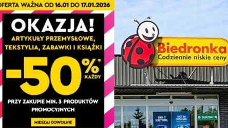 W Biedronce od rana tłumy! Ruszyła dwudniowa akcja –50%, która szybko skończy się pustymi półkami