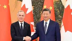 Mark Carney i Xi Jinping w Pekinie 16 stycznia 2026 roku