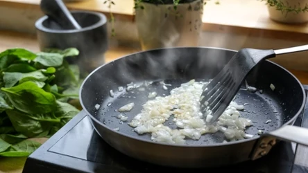 Patelnia z łopatką do mieszania