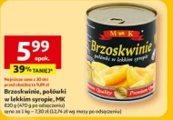 Brzoskwinie połówki MK