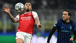 Kadr z meczu Inter - Arsenal