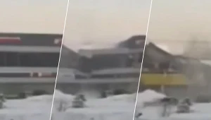 Rosyjskie centrum handlowe nie wytrzymało mas śniegu. W środku byli ludzie