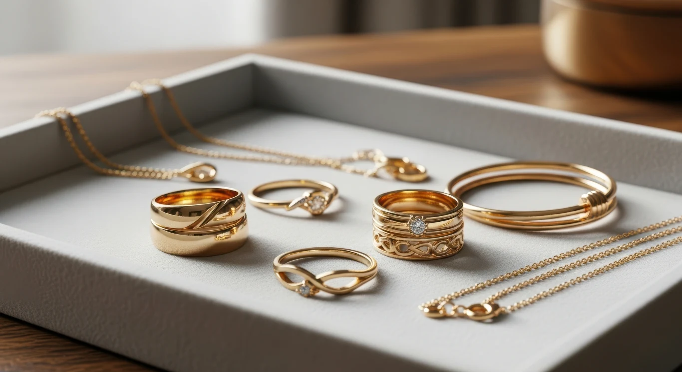 Złota biżuteria tak - ale z umiarem 