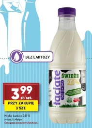 Mleko bez laktozy Łaciate
