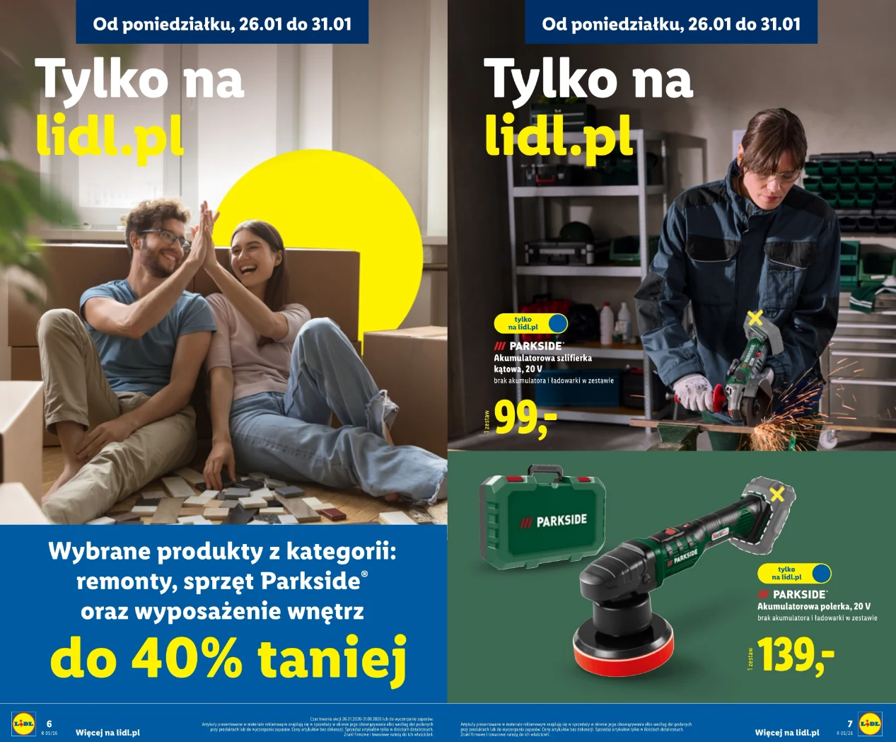 Produkty do remontu, sprzęt Parkside oraz wyposażenie wnętrz do 40% taniej w Lidlu