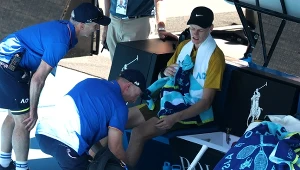 Jannik Sinner podczas meczu trzeciej rundy Australian Open 2026