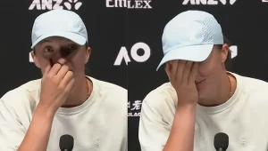 Konfuzja po meczu. Świątek złapała się za twarz. "Przepraszam, za późno"