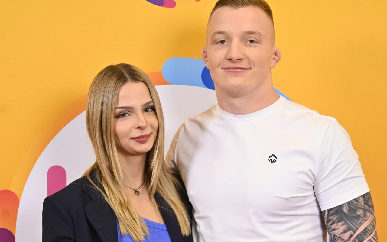 Iwo Baraniewski z partnerką, Kingą Bąk