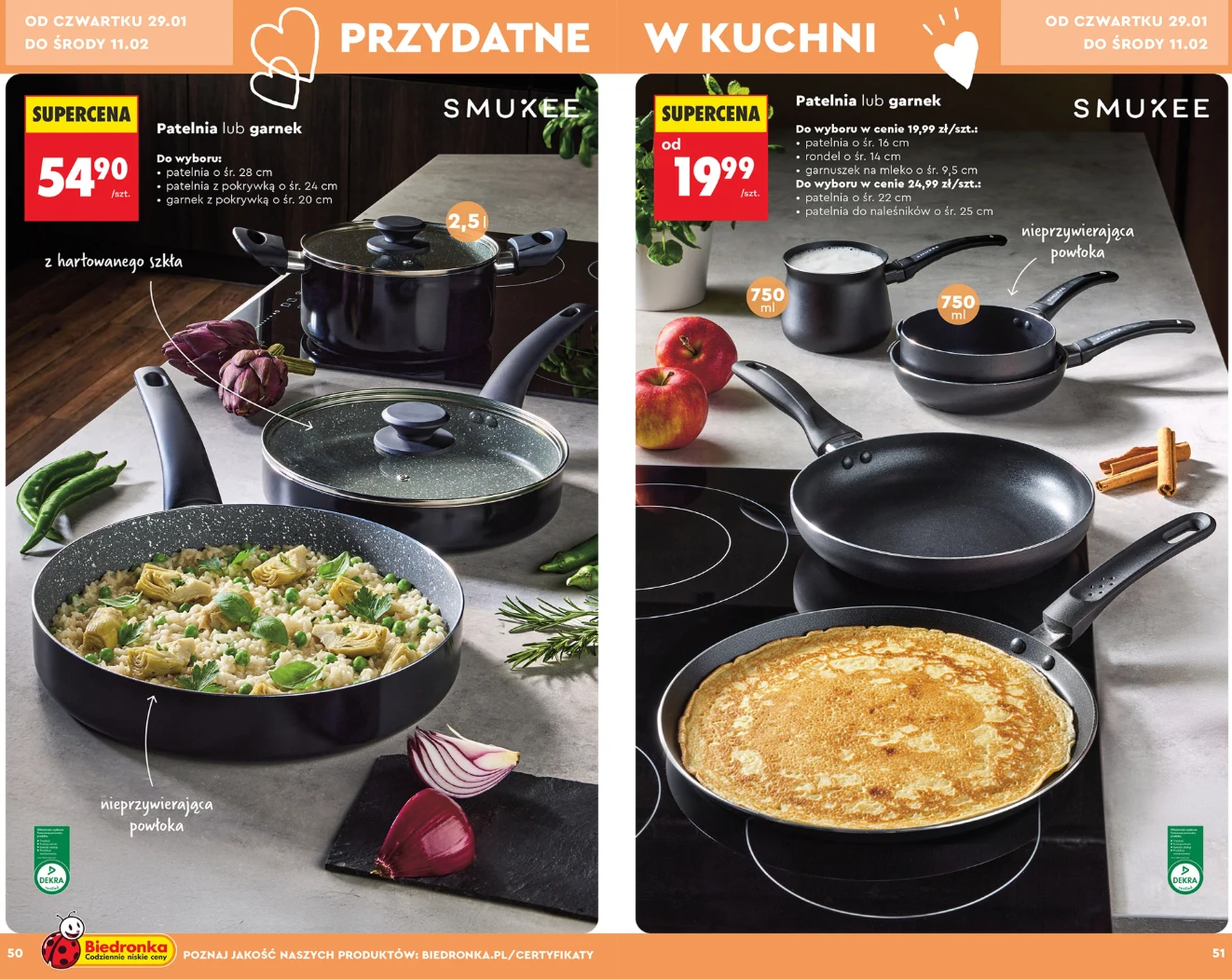 Nowa oferta Biedronki do kuchni: Patelnie i garnek SMUKEE od 19,99 zł Nowa oferta Biedronki do kuchni: Patelnie i garnek SMUKEE od 19,99 zł