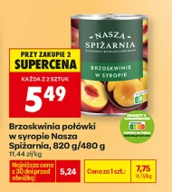 Brzoskwinie w syropie Nasza Spiżarnia