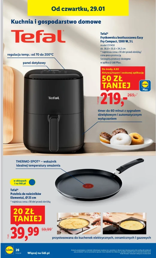 Promocja na produkty Tefal w Lidlu