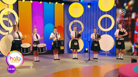 Częstochowa Pipes and Drums na żywo w studio "halo tu polsat"