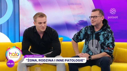 Tata - kabareciarz, syn - aktor. Na kanapie "halo tu polsat" Michał Paszczyk z synem Igorem