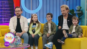 "Mały Enej", czyli Piotr Sołoducha i Mirosław Ortyński z dziećmi w "halo tu polsat"